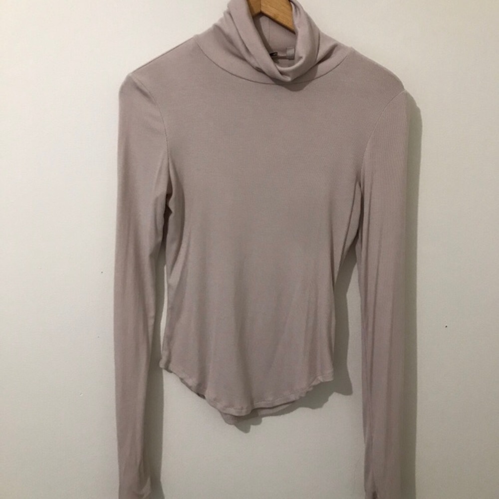 Nude turtleneck by talula, Aritzia.
